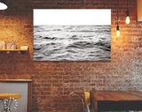 Seascape Canvas Print // Black and White Picture of Shoreline Waters Canvas Wall Decor // Black and White Sea Canvas Wall Art