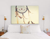 Dream Catcher Canvas Print // Dreamcatcher Home Decor // Native American Culture Protective Charms // The Spider Web Charm // Dream Snare