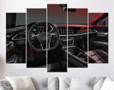 Audi RS e-tron GT Canvas Print // Audi Rs e-tron GT 2021 Interior // Audi’s Fully Electric Grand Touring Model // Audi Wall Art