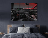 Audi RS e-tron GT Canvas Print // Audi Rs e-tron GT 2021 Interior // Audi’s Fully Electric Grand Touring Model // Audi Wall Art