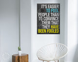 Mark Twain Quote Canvas Print // It's Easier To Fool People Than To Convince Them That They Have Been Fooled // Mark Twain Quote Wall Art