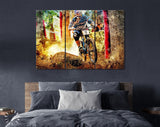 Downhill MTB Canvas Print // MTB Mountain Bike Wall Art // Downhill Mountain Bike // Mountain Biking Downhill Canvas Wall Art