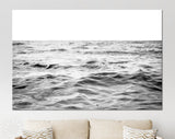 Seascape Canvas Print // Black and White Picture of Shoreline Waters Canvas Wall Decor // Black and White Sea Canvas Wall Art